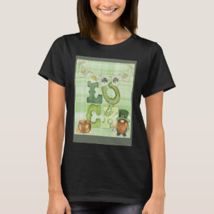 T-shirt Irish Luck St Paddy's Day Gnome Shamrock Bund G