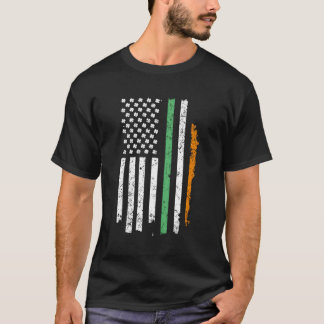 T-shirt Irish Pride American Usa Drapeau St Patrick'S Day