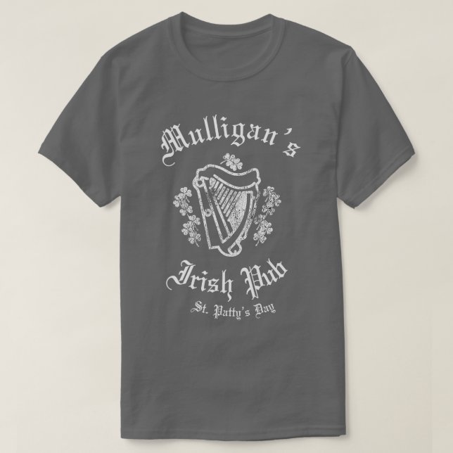 T-shirt Irish Pub Mulligans Irish Drop Bar (Design devant)