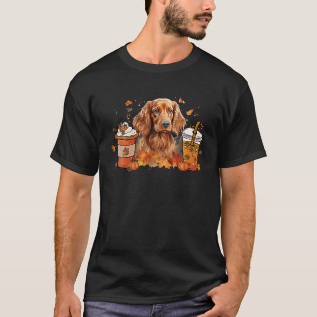 T-shirt Irish Setee Café Chaud Cosy Automne Vibes (Devant)