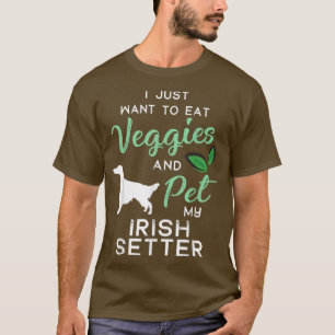 T-shirt Irish Setter Funny Vegan propriétaire Amoureux des