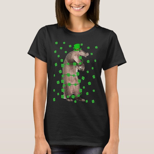 T-shirt Irish Shamrock Leprechaun Aardvark St Patrick's Da (Devant)