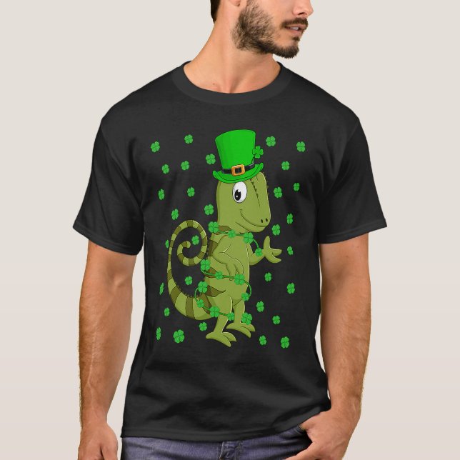 T-shirt Irish Shamrock Leprechaun Chameleon St Patrick's D (Devant)