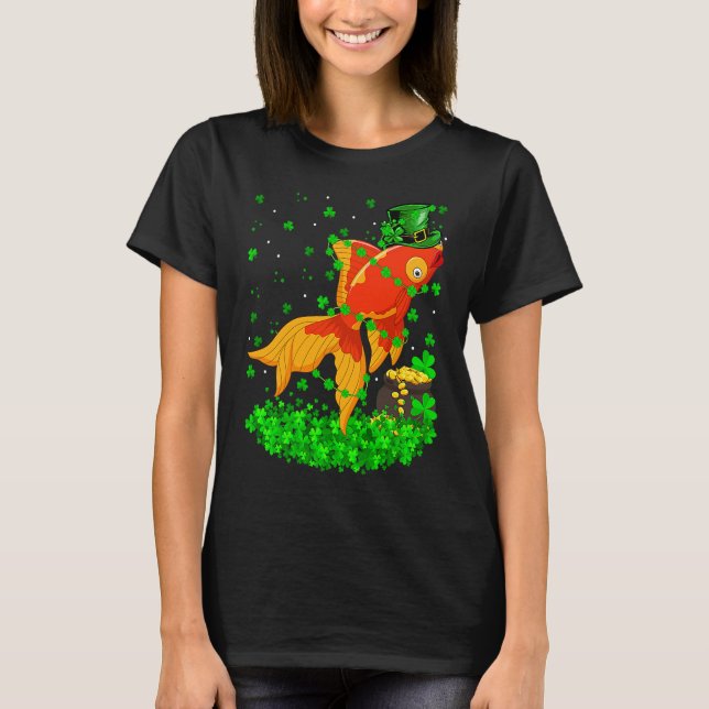 T-shirt Irish Shamrock Leprechaun Goldfish St Patrick's Da (Devant)