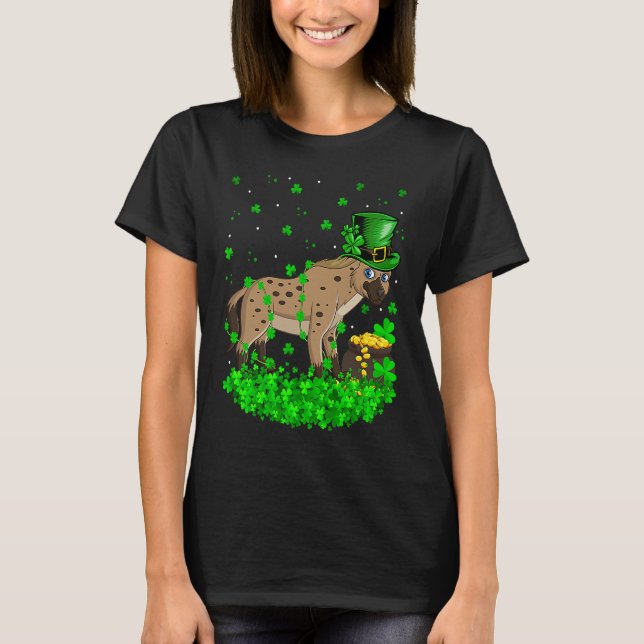 T-shirt Irish Shamrock Leprechaun Hyena St Patrick's Day (Devant)