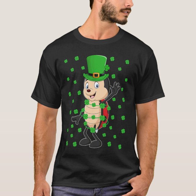 T-shirt Irish Shamrock Leprechaun Ladybug St Patrick's Day (Devant)
