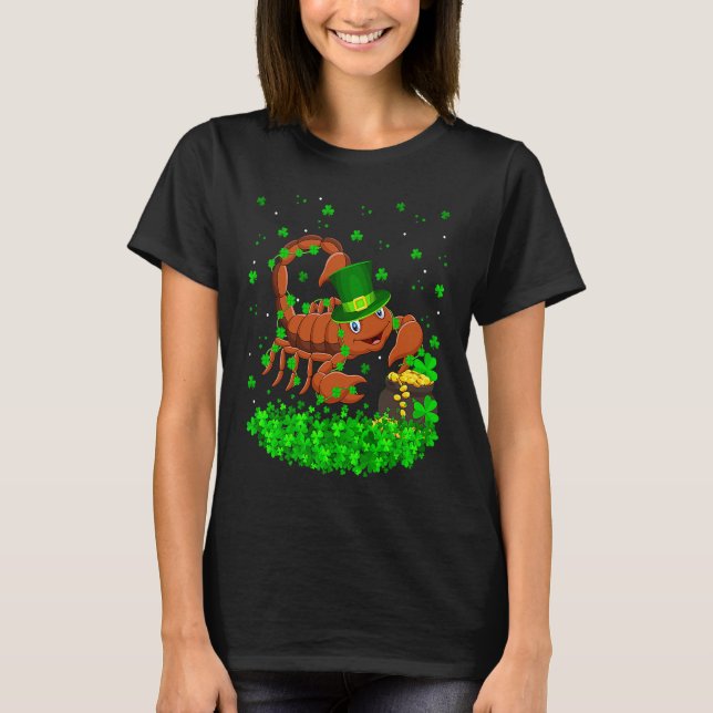 T-shirt Irish Shamrock Leprechaun Scorpion St Patrick's Da (Devant)