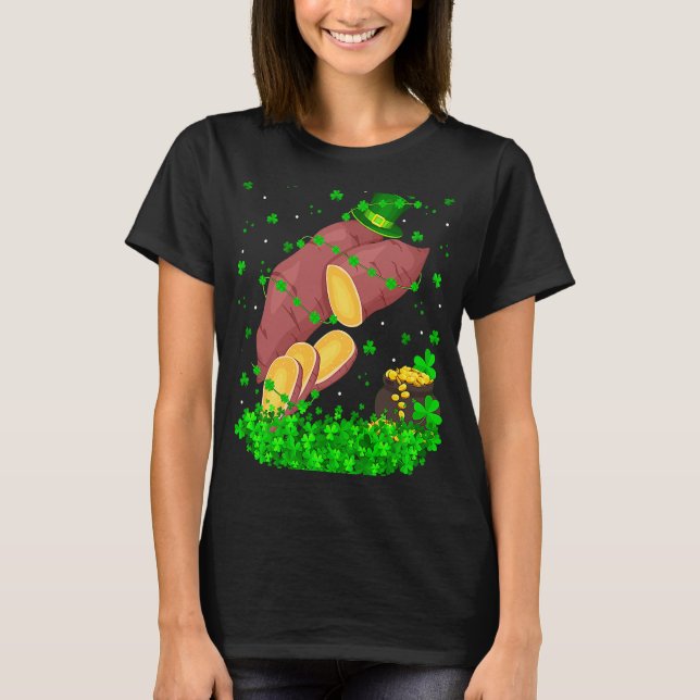 T-shirt Irish Shamrock Leprechaun Sweet Potato St Patrick' (Devant)