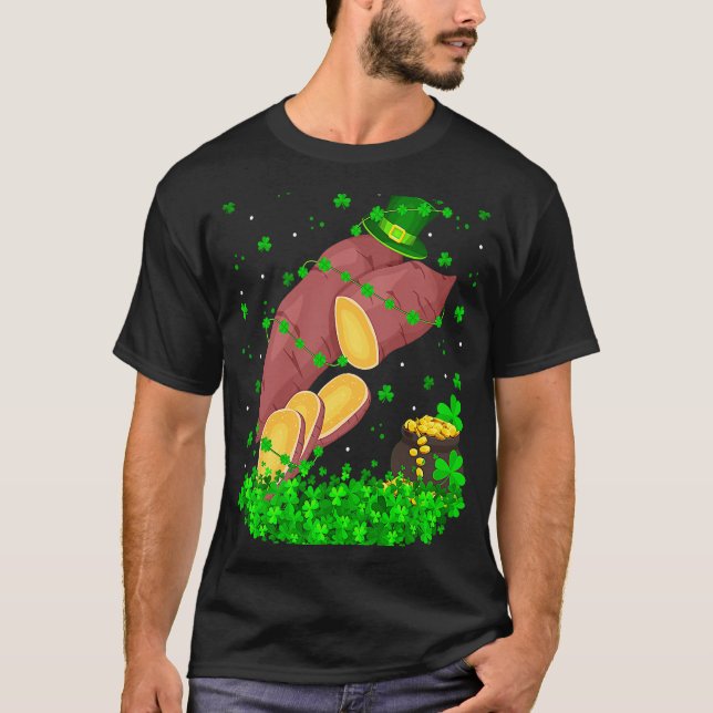 T-shirt Irish Shamrock Leprechaun Sweet Potato St Patrick' (Devant)