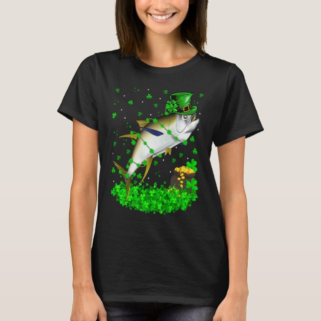 T-shirt Irish Shamrock Leprechaun Tuna Fish St Patrick's D (Devant)