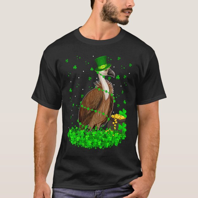 T-shirt Irish Shamrock Leprechaun Vulture Bird St Patrick' (Devant)