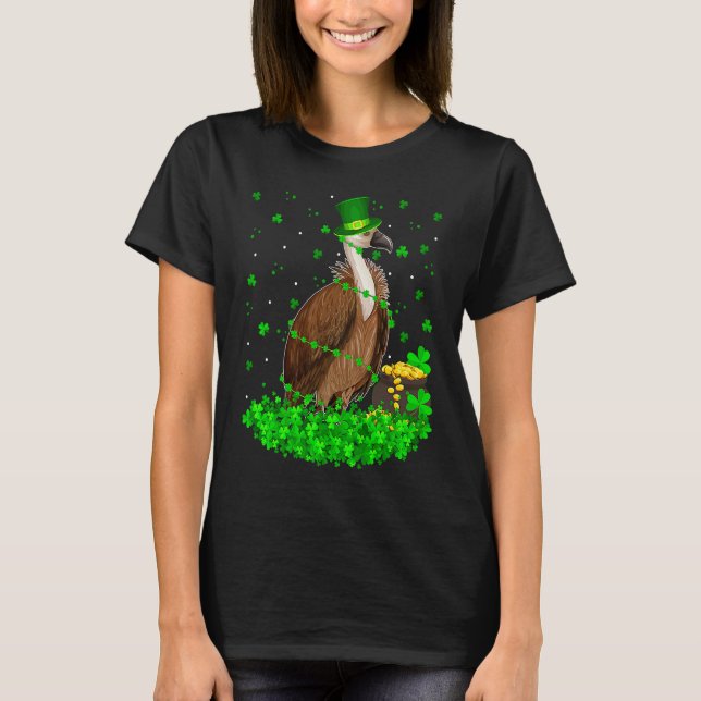 T-shirt Irish Shamrock Leprechaun Vulture Bird St Patrick' (Devant)