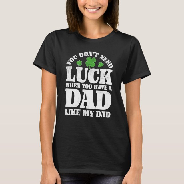 T-shirt Irish Shamrock Lucky Dad St Patrick's Day Boys Gir (Devant)