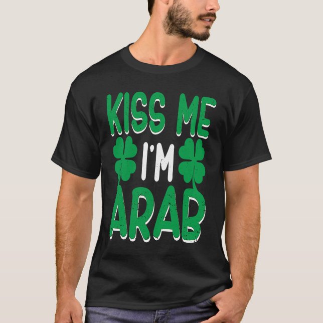 T-shirt Irish Shamrock St Patricks Day Drinking UAE Kiss M (Devant)