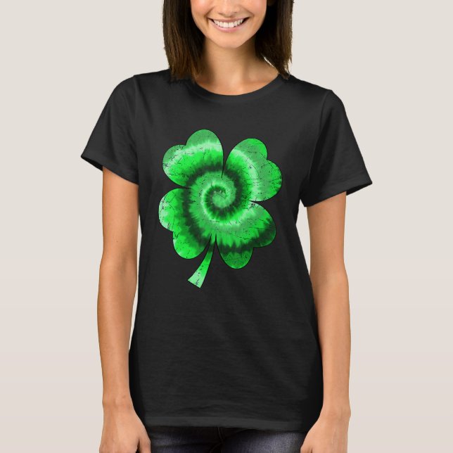 T-shirt Irish Shamrock Tie Dye Happy St Patrick's Day Go L (Devant)