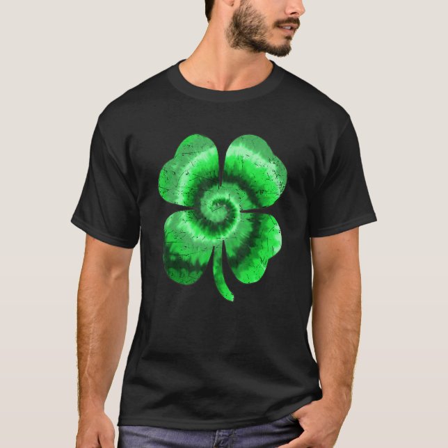 T-shirt Irish Shamrock Tie Dye Happy St Patrick's Day Go L (Devant)