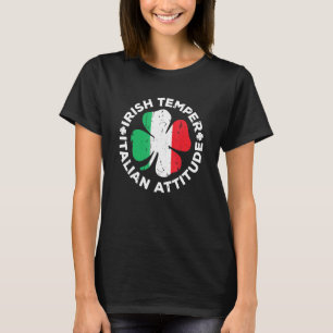 T-shirt Irish Temper Italien Attitude T- St Patrick's Day