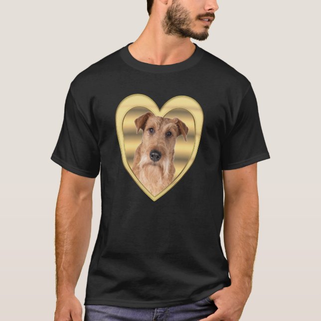 T-shirt Irish Terrier Dog Dog Heart  Irish Terrier  1 (Devant)