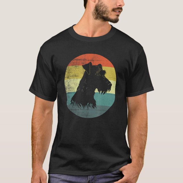 T-shirt Irish Terrier Dog Retro Style (Devant)