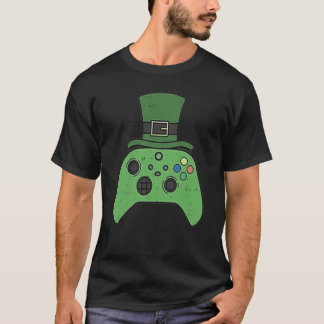 T-shirt Irish Video Game Controller St Patrick Day Gamer B