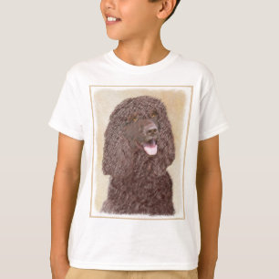 T-shirt Irish Water Spaniel Peinture - Original Dog Art