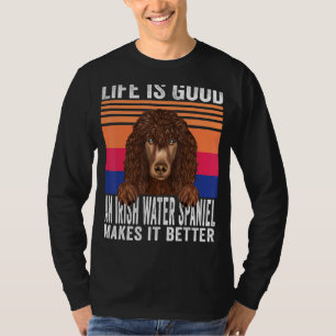 T-shirt Irish Water Spaniels Rend Votre Vie Bonne Vintage