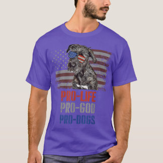 T-shirt Irish Wolfhound Anti-avortement Pro God Pro Dogs