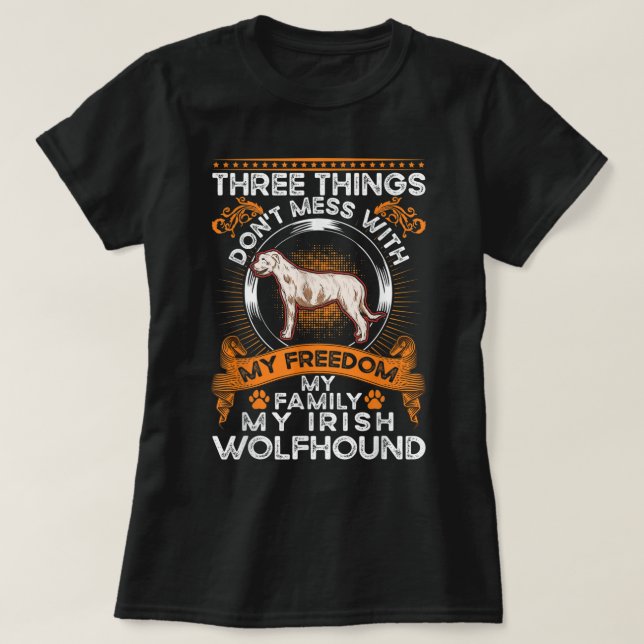 T-shirt Irish Wolfhound Family Irish Wolfhound Irish Wolfh (Design devant)