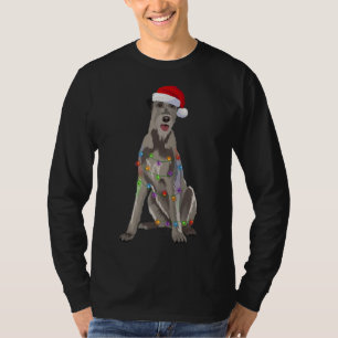T-shirt Irish Wolfhound Feux Noël Amoureux des chiens