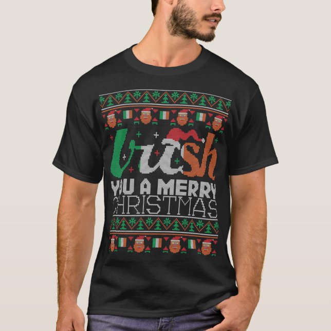 T-shirt Irish You A Joyeux Noël Irlande Vilain Noël (Devant)
