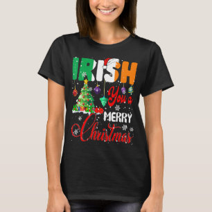 T-shirt Irish You A Joyeux Noël Père Noël Drapeau Irlandai