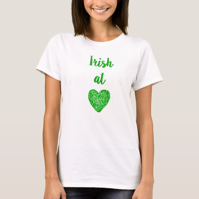 T-shirt Irlandais au coeur (Devant)