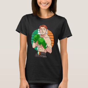T-shirt Irlandais Boxe Pride Irlande Drapeau Vintage Ginge