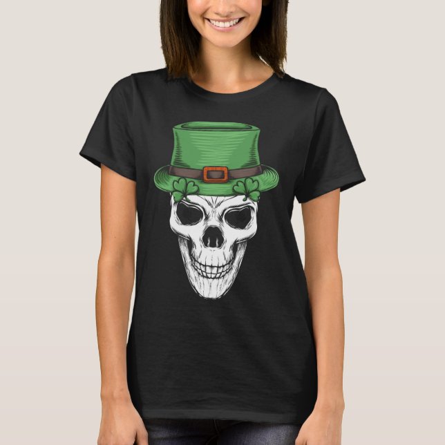 T-shirt Irlandais C Crâne de sucre Saint Patricks Jour des (Devant)