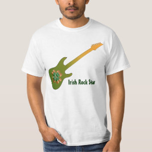 T-shirt irlandais de vedette du rock de roche de