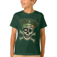 T-shirt irlandais fait sur commande de pirate du