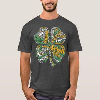 T-shirt Irlandais Four Leaf Clover Shamrock St