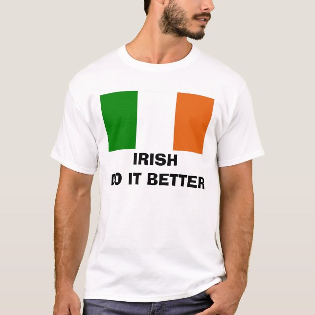 T-shirt Irlandais il améliorent (Devant)