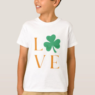 T-shirt Irlandais Lover Clover Shamrock Vert et orange