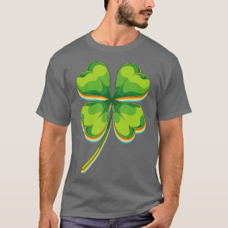 T-shirt Irlandais Lucky Four Leaf Saint Patricks Day Clove