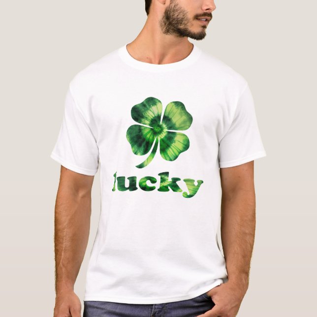 T-shirt Irlandais Lucky Shamrock Green Clover Happy St Pat (Devant)