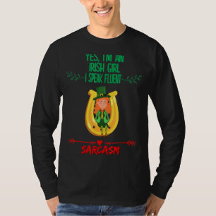 T-shirt Irlandaise Parle Fluent Sarcasm Funny Sayings grap