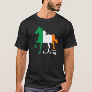 T-shirt Irlande, Cheval, Irish Flag & I love running