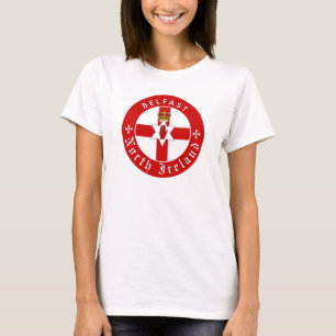 T-shirt Irlande du Nord, Belfast, Ulster Drapeau i