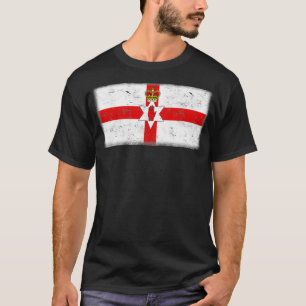 T-shirt Irlande du Nord Vintage Bannière en Ulster
