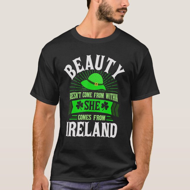 T-shirt Irlande La beauté ne vient pas de Irel (Devant)