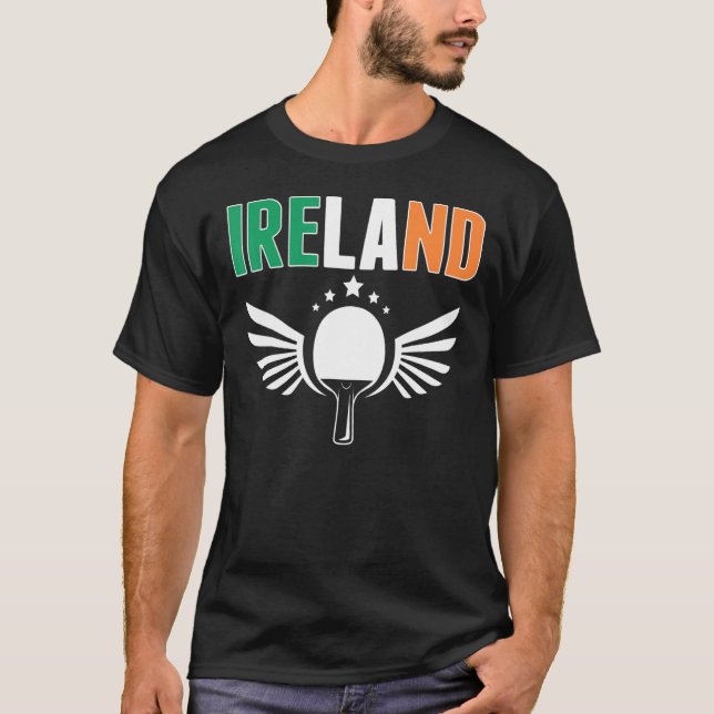 T-shirt Irlande Ping Pong Irish Table Tennis Team Support (Devant)