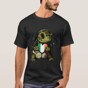 T-shirt Irlande Tortue Cœur Racines Irlandaises Drapeau Ir