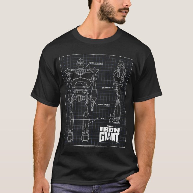 T-shirt Iron Giant Schematic family (Devant)