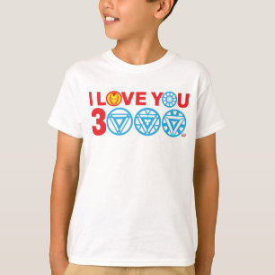 T-shirt Iron Man Je t'aime 3000
